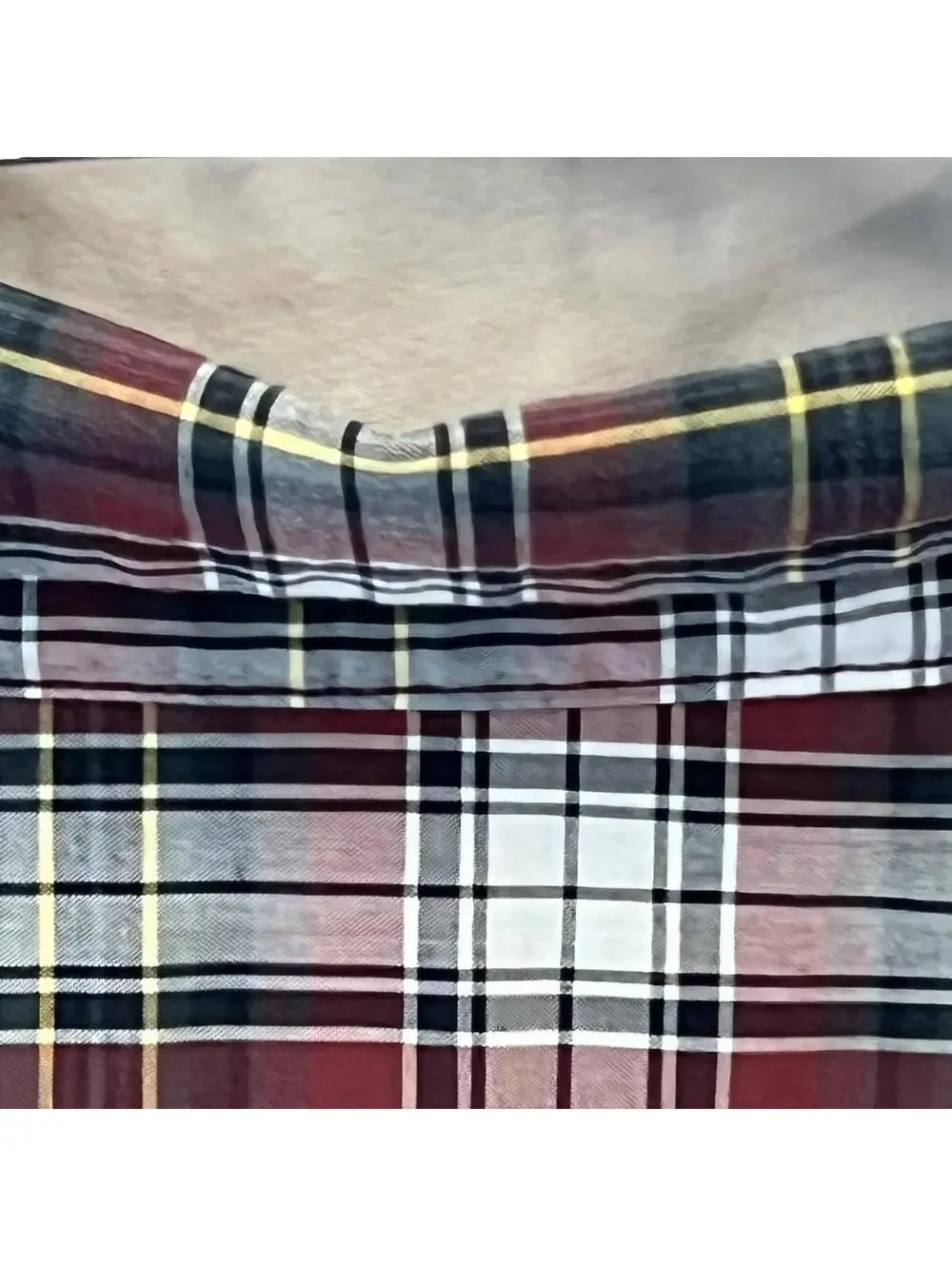 Banana Republic Red Green/Blue Plaid Cotton Button-Down XL Stretch Slim Fit EUC